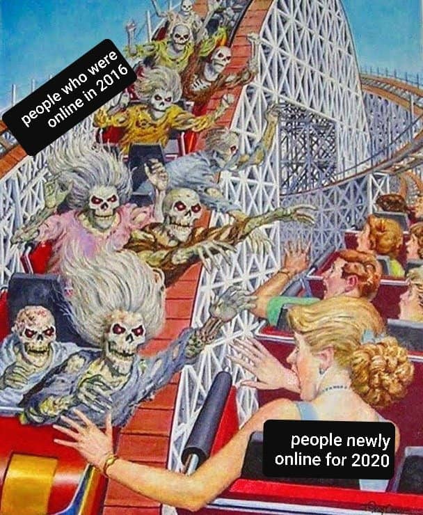Online skeletons meme