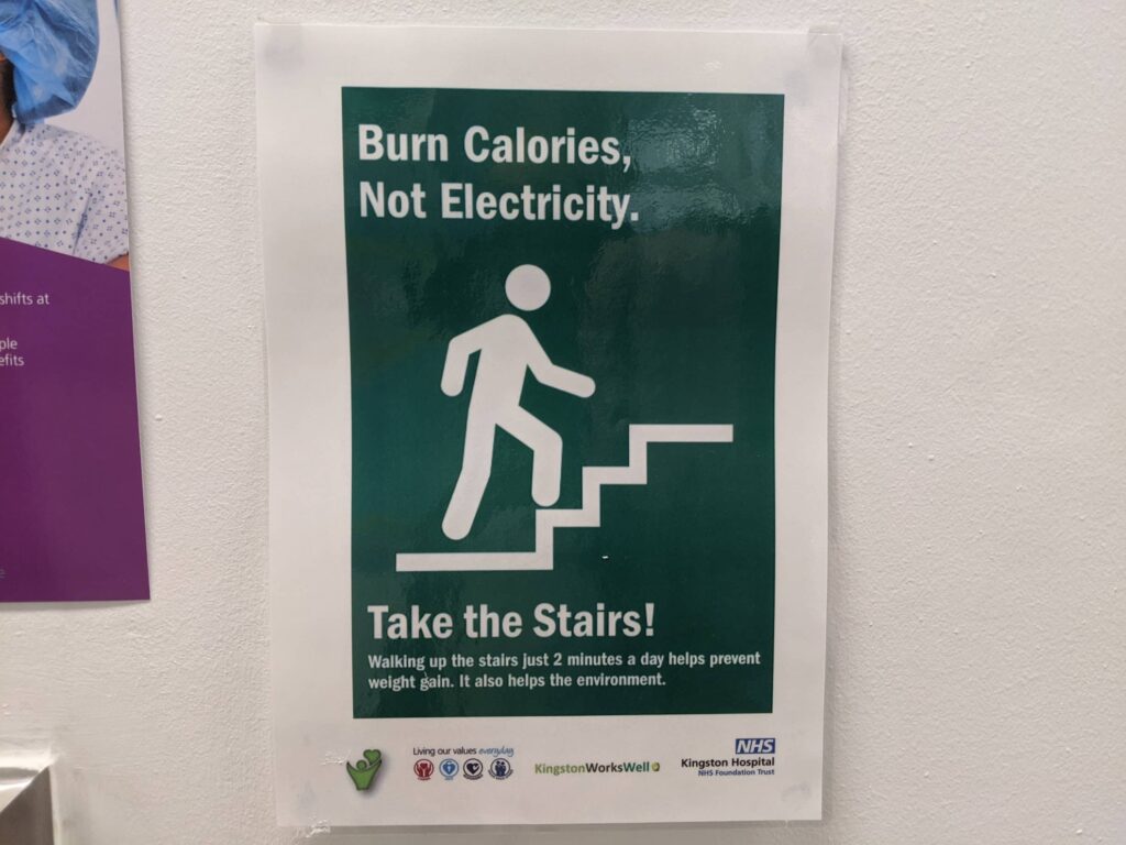 Take the stairs!