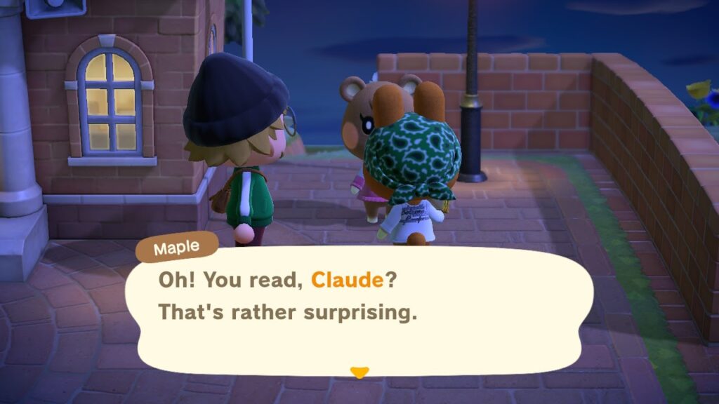 Featured image for A Waste Of Time - Screenshot showing two animated characters with dialogue about reading