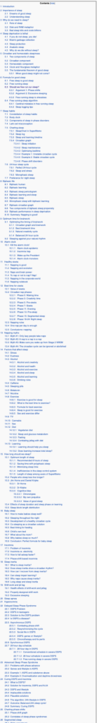 Screenshot of long scrollable list with text content and links, appears to be from a web page