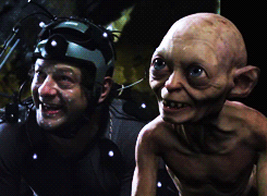 Animated GIF showing two versions of the same character with a split-screen effect