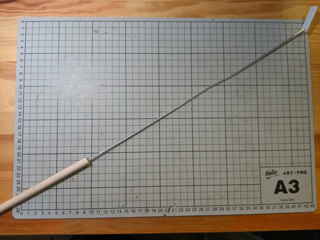Helix Art-Pro A3 grid ruler on wooden craft workspace