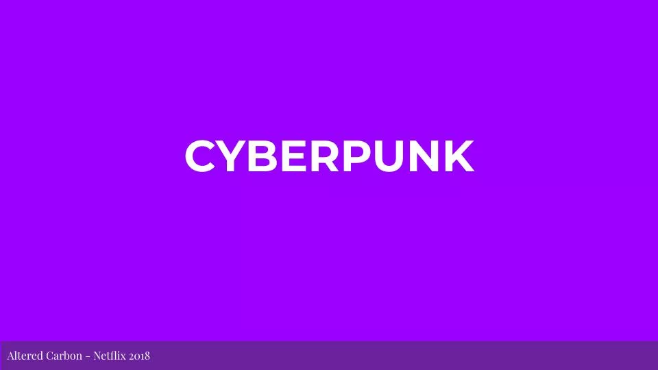 Solarpunk: Life in the Future Beyond the Rusted Chrome of Yestermorrow - the word CYBERPUNK in bold white text on a purple background.